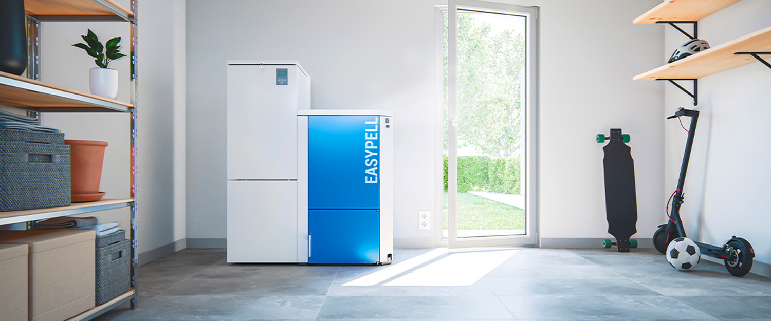 energias renovables en navarra: caldera de pellets: calefacción y agua caliente